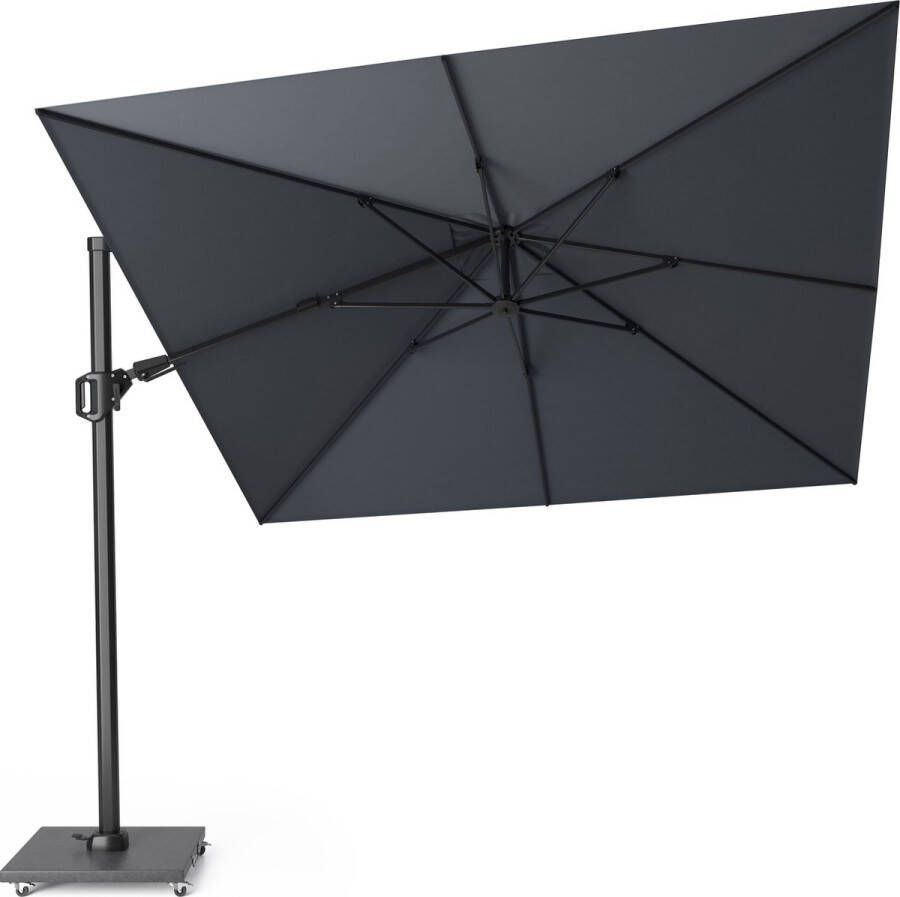 Platinum Sun & Shade Zweefparasol Challenger T² Antraciet 300x300 cm Dubbel Kantelbaar 360° Draaibaar 96% UV protectie