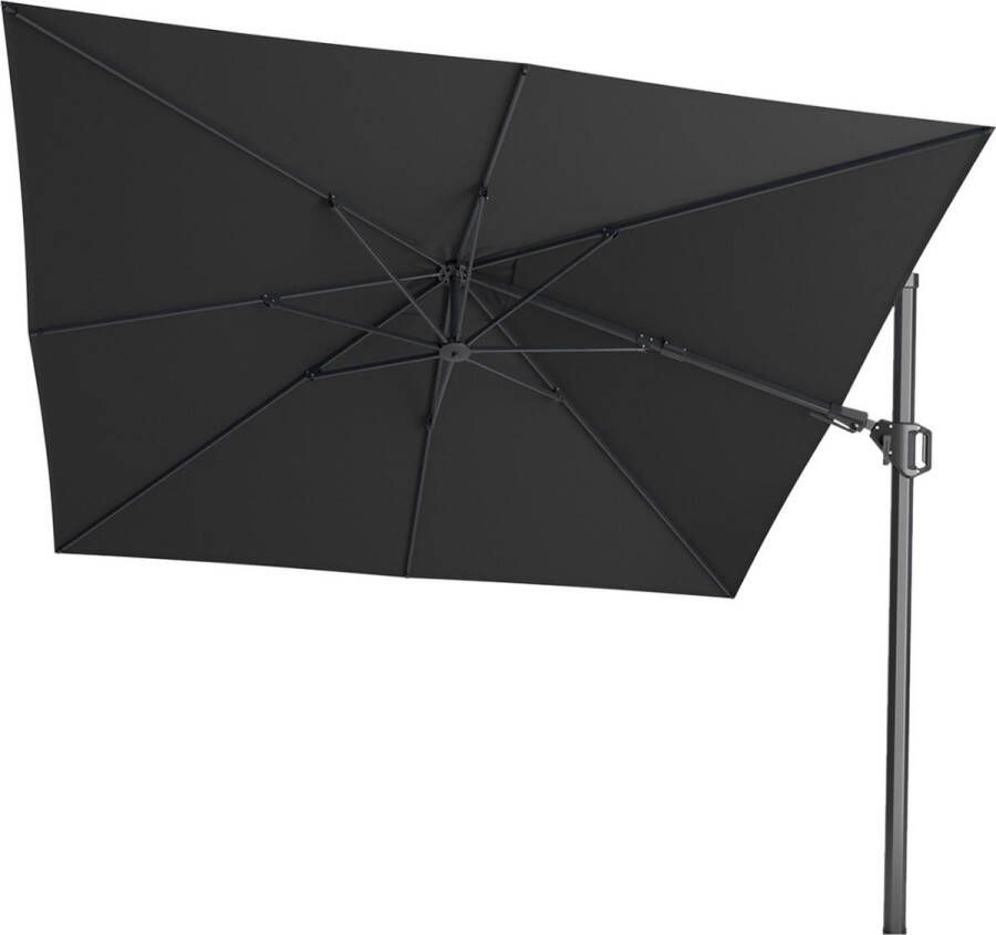 Platinum Casual Living Platinum Challenger T2 Parasol 300x300cm Faded Black Zwarte Zweefparasol Vierkant