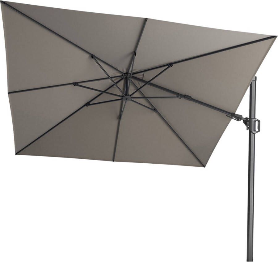 Tuinland Platinum Challenger T2 Parasol 300x300cm Manhattan Licht Grijze Zweefparasol Vierkant