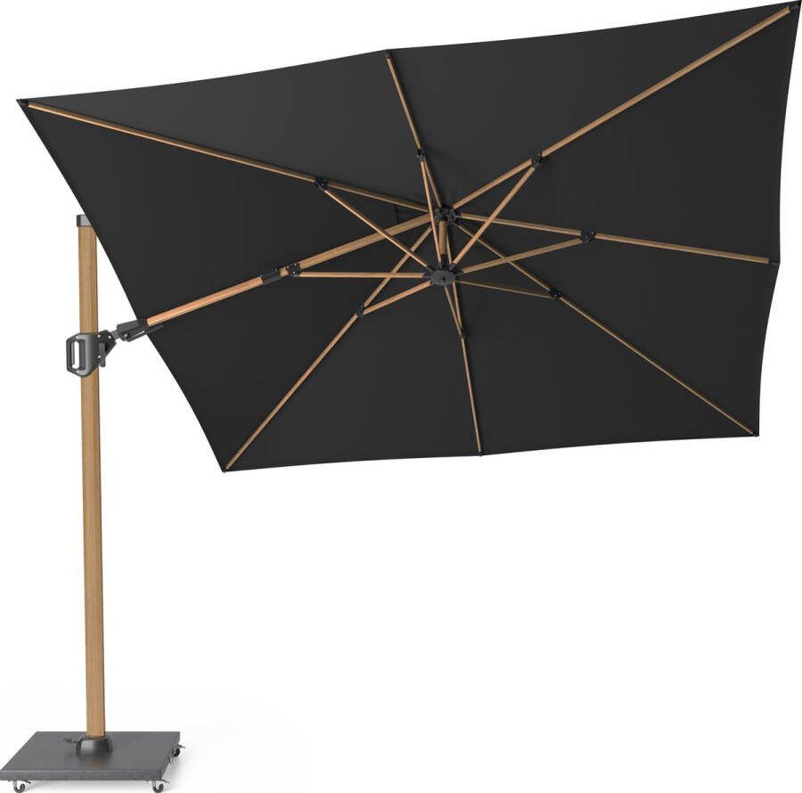 Platinum Sun & Shade zweefparasol Challenger T² Teak look frame 300x300 Faded black