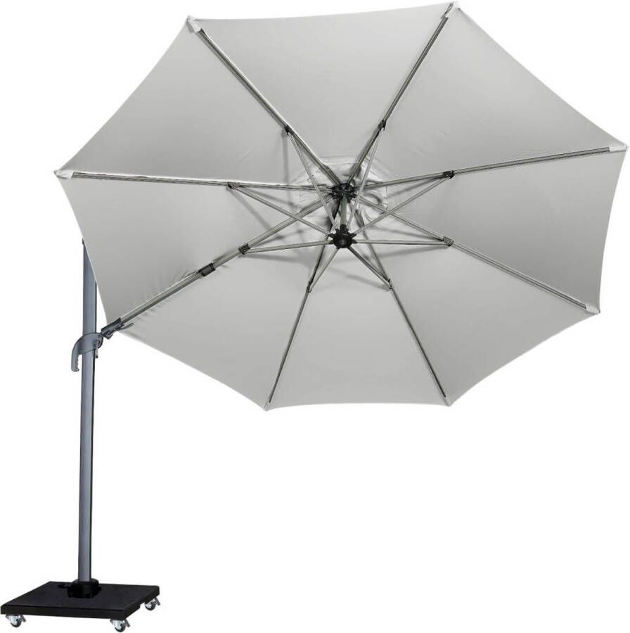 Platinum Zweefparasol Summer T2 Light Grey 350 cm Rond