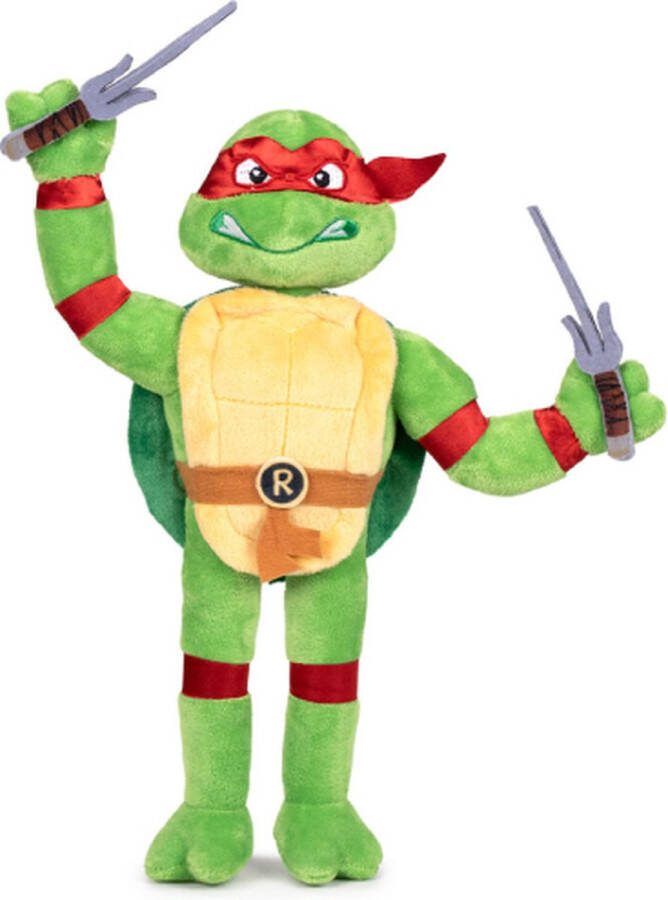Play by Play Raphael (Rood) Teenage Mutant Ninja Turtles Pluche Knuffel 32 cm [Nickelodeon Plush Toy Speelgoed knuffeldier knuffelpop voor kinderen jongens meisjes Michelangelo Leonardo Donatello Raphael]