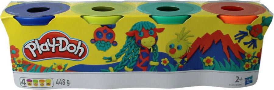 Play-Doh 4-pack Donkerblauw-Geel-Groen-Oranje