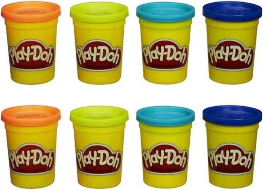 Play-Doh 8 potjes klei 896 gram blauw oranje aqua geel