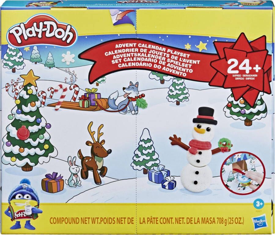 Play-Doh Adventskalender 24 verrassingen 24 potten deeg activiteitenmatje voor kinderen vanaf 3 jaar