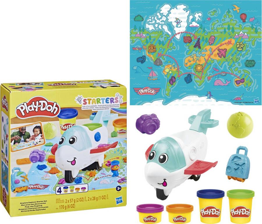 Play-Doh Starters My Plane of Discovery-set kleuterspeelgoed voor meisjes en jongens met vliegtuig vanaf 3 jaar