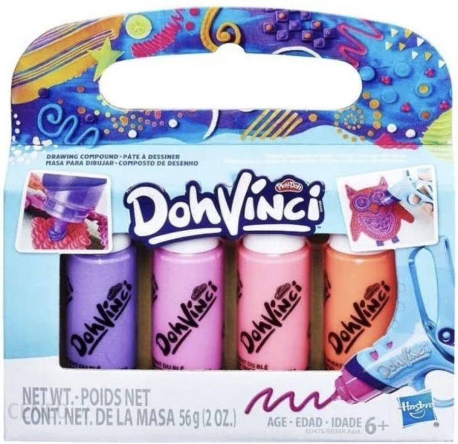 Play-Doh Dohvinci Styler Bijvulset Roze paars 4-delig