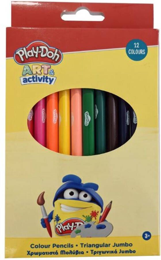 Play-Doh Kleurpotloden Art & Activity Jumbo Hout 12 Stuks