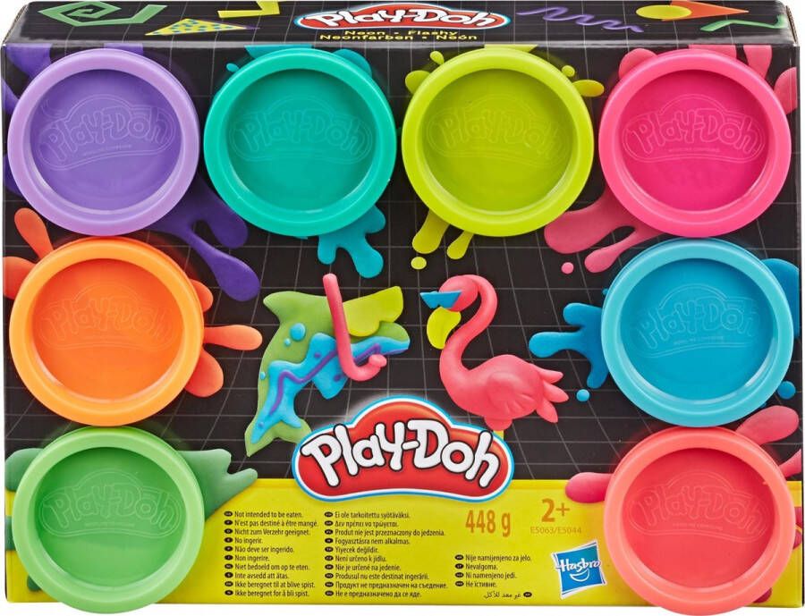 Merkloos Sans marque Play-Doh Neon Klei 8 Potjes