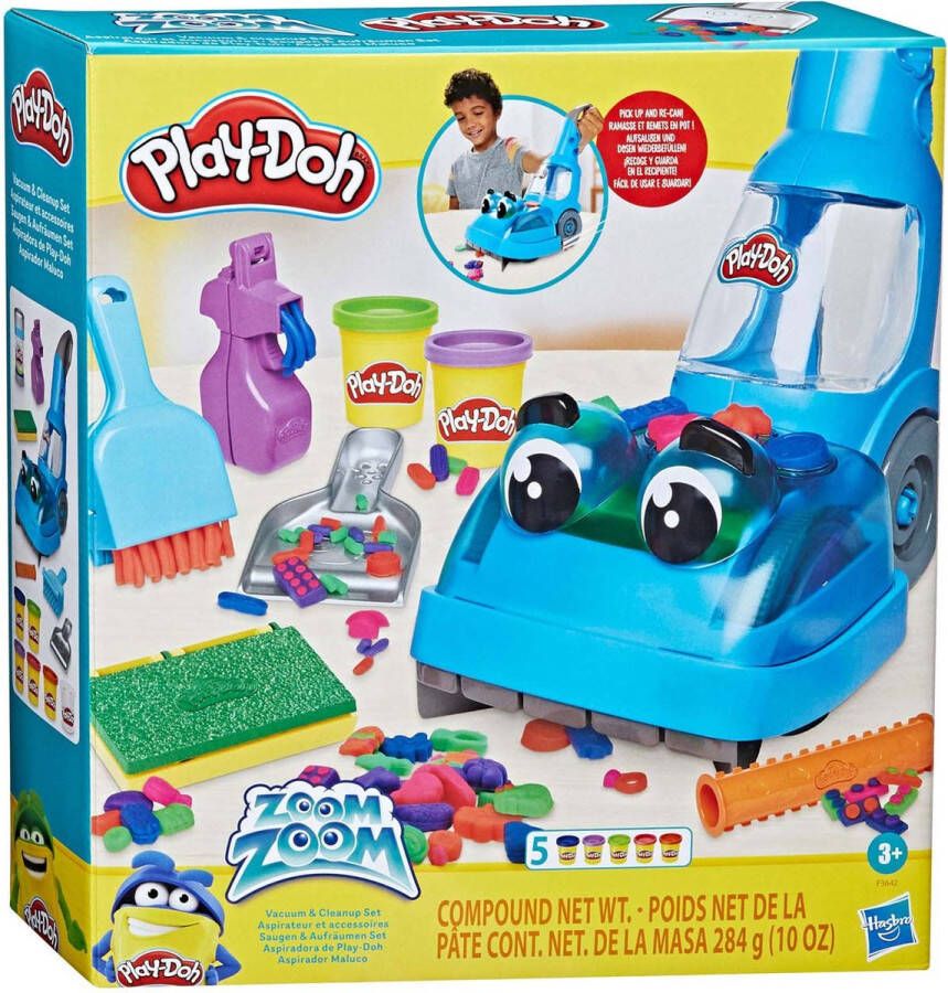 Play-Doh Zoom stofzuiger en opruimset
