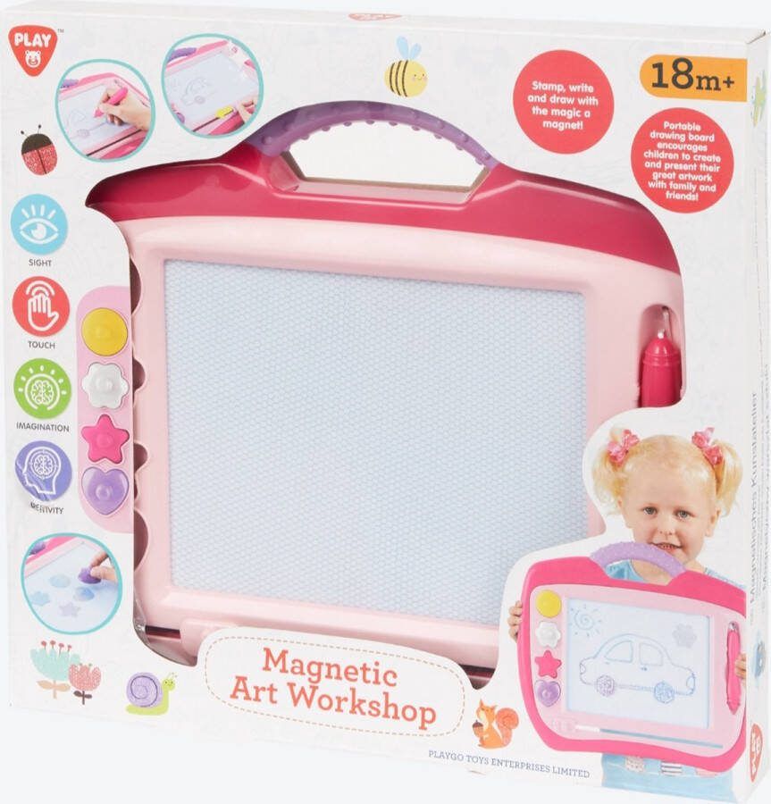Play Go Play magnetisch tekenbord Voor Kinderen Magisch Tekenbord Magnetisch Whiteboard Magnetisch Speelgoed Leren Tekenen Inclusief Pen & Stempels Educatief Speelgoed Peuter Speelgoed