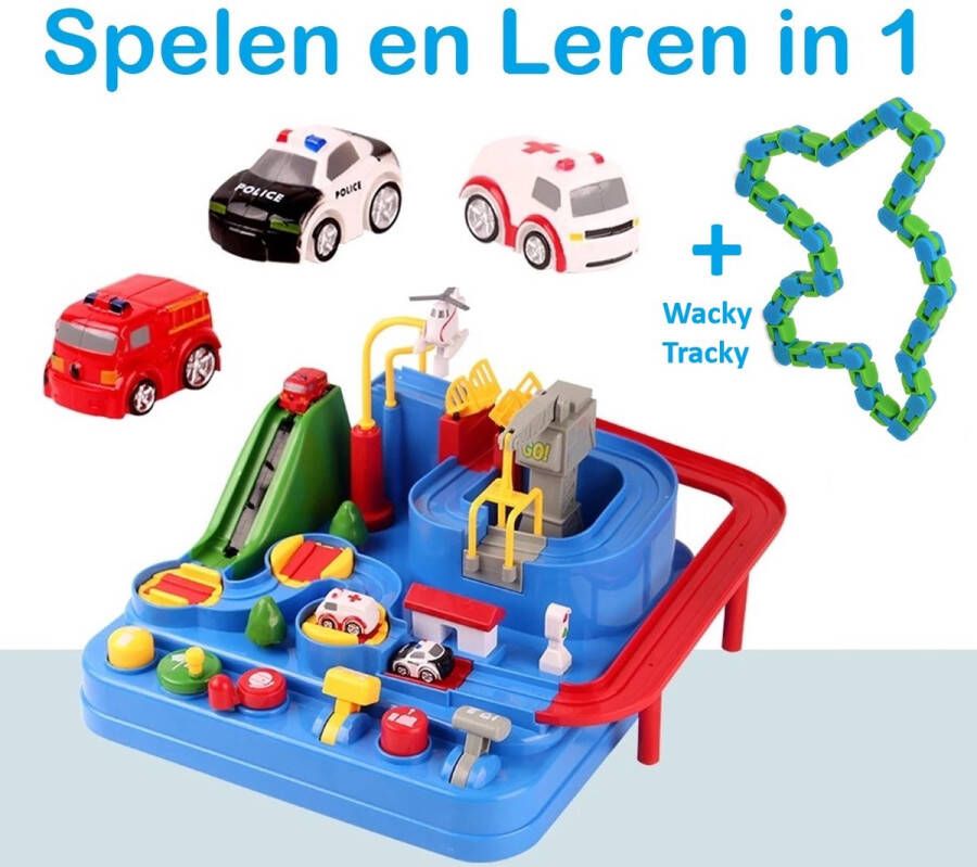 PLAY-IT Speelgoed Auto Racebaan Inclusief Simple Dimple Fidget Toys