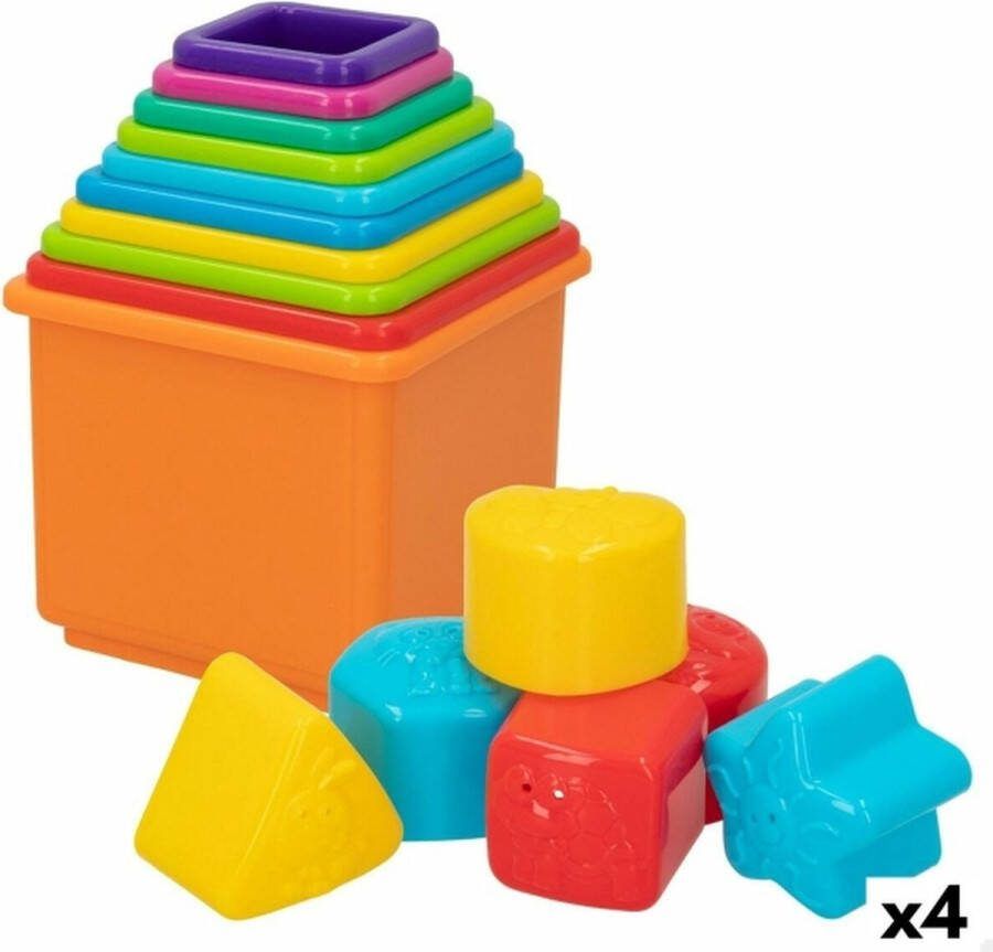 Playgo Stapelblokken Speelblokken Babyspeelgoed 16 stuks