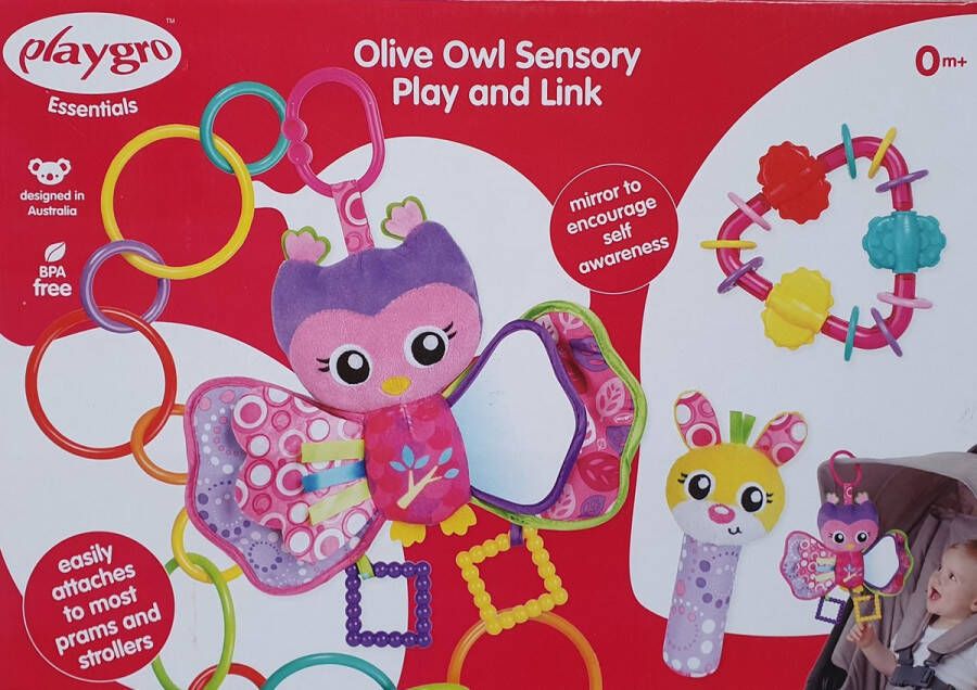 Playgro Olive Owl Geschenkset Activiteiten speelset Baby Geschenkset