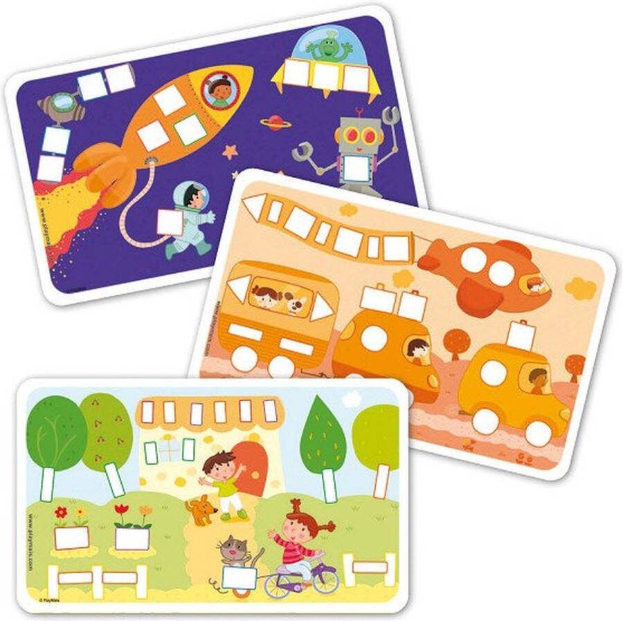 PlayMais Kaarten Versieren Vormen & Kleuren 24st