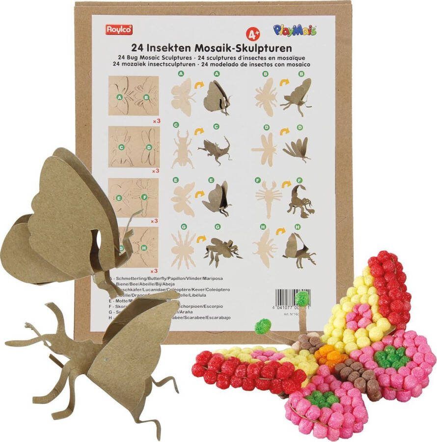 PlayMais Mosaic 3D Insecten Versieren 24st