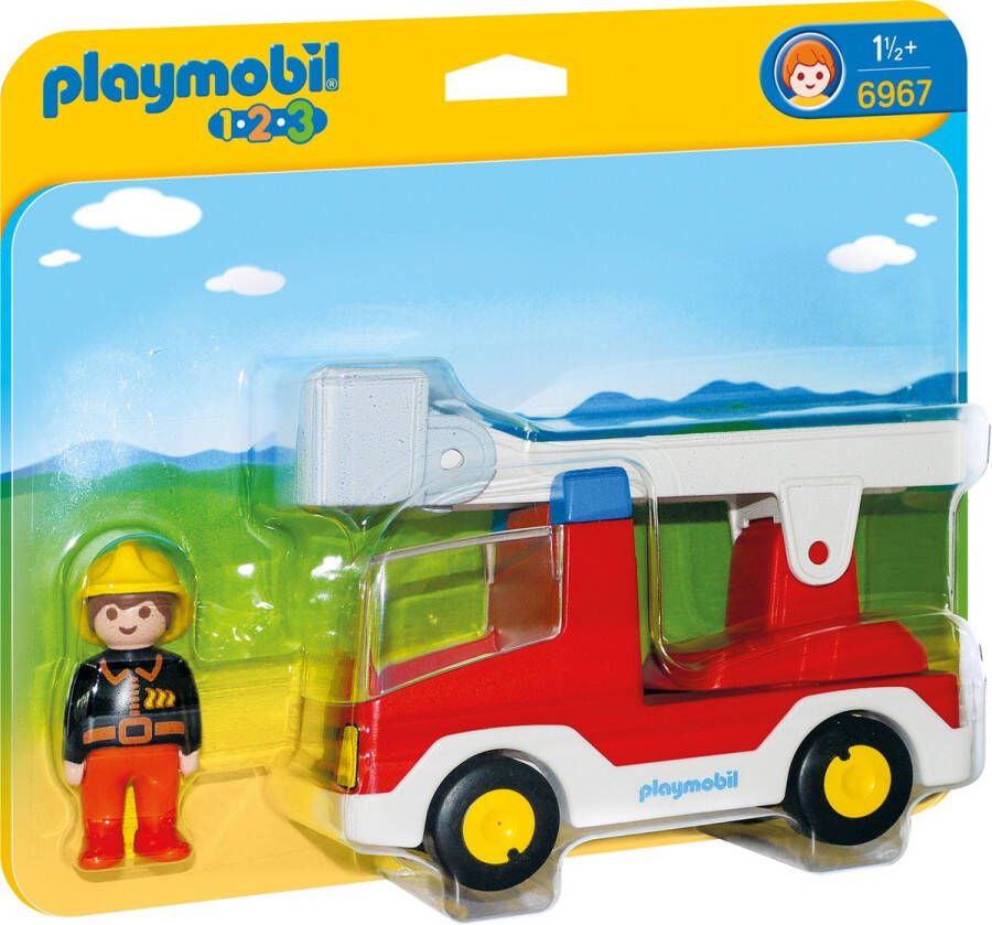 Playmobil Â 1.2.3 6967 Brandweerwagen met ladder op=op
