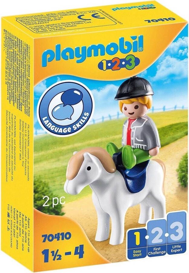 PLAYMOBIL 1.2.3 Jongen met pony 70410