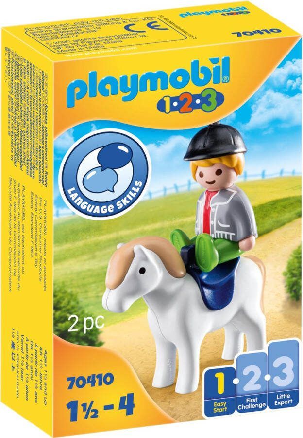 PLAYMOBIL 1.2.3 Jongen met pony 70410