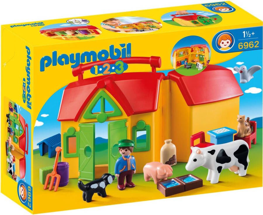 Playmobil Â 6962 1.2.3 Meeneemboerderij met dieren
