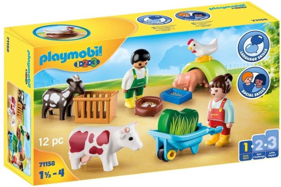 Playmobil 1-2-3 Plezier op de boerderij 71158