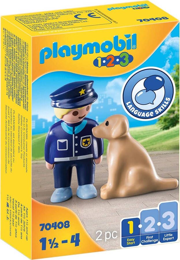 Playmobil Â 1.2.3 70408 Politieman met hond