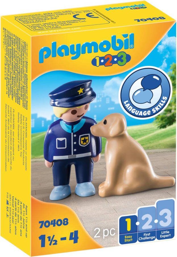 Playmobil Â 1.2.3 70408 Politieman met hond