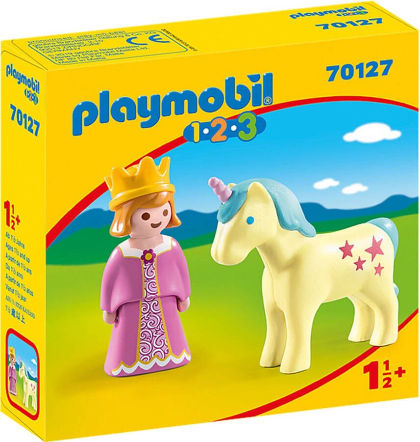 Playmobil 1.2.3 70127 Prinses en eenhoorn OP=OP