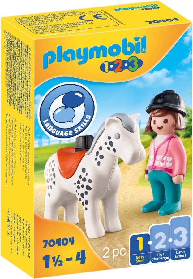 Playmobil 1-2-3 Ruiter met paard 70404