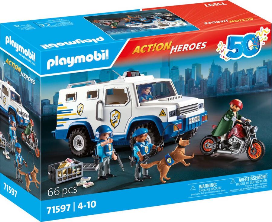 PLAYMOBIL Action Heroes 50YR Geldtransport 71597