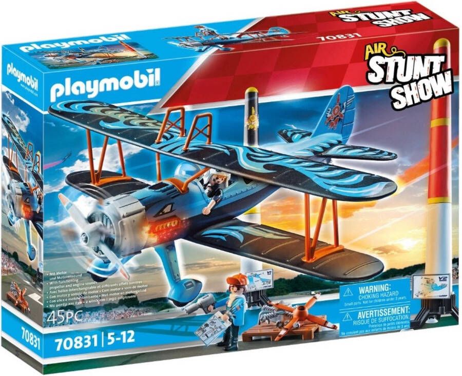 PLAYMOBIL Stunt Show Lucht Stuntshow dubbeldekker Phoenix 70831