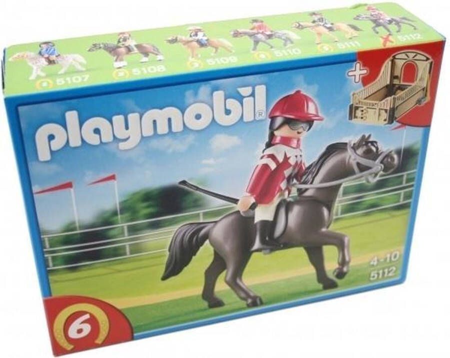 PLAYMOBIL Arabisch Renpaard met Paardenbox 5112