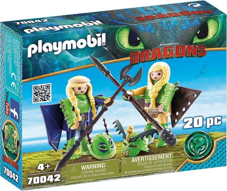 Playmobil Â Dragons 70042 Schorrie en Morrie in vliegpak OP=OP