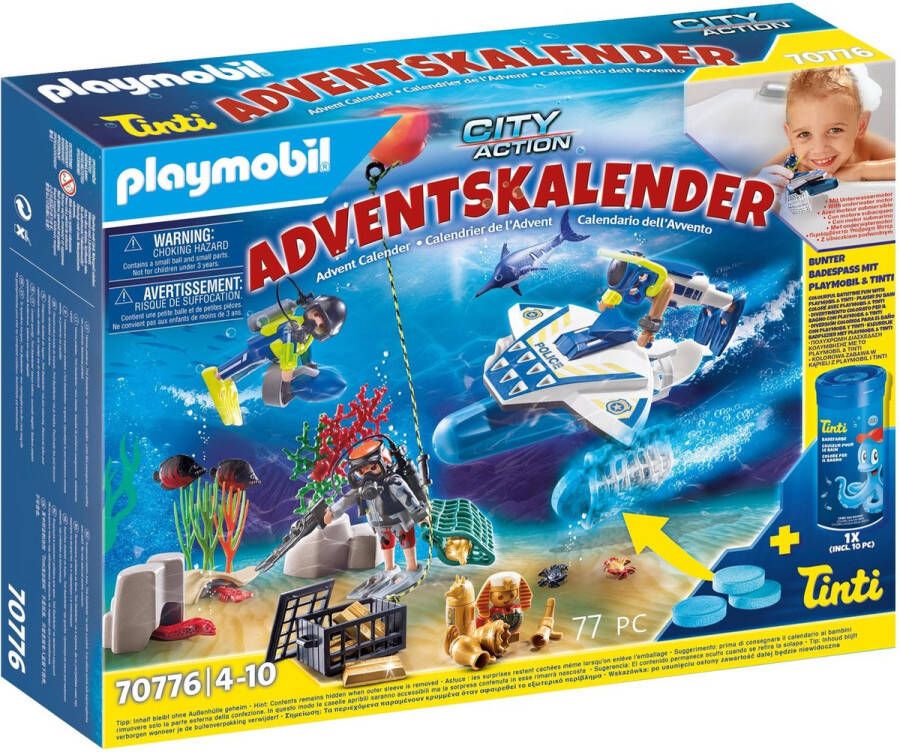 PLAYMOBIL Christmas Adventskalender 2022 badplezier politieduikmissie 70776