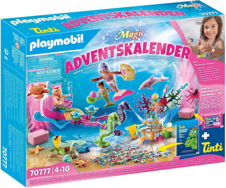 PLAYMOBIL Christmas Adventskalender badplezier zeemeerminnen 70777