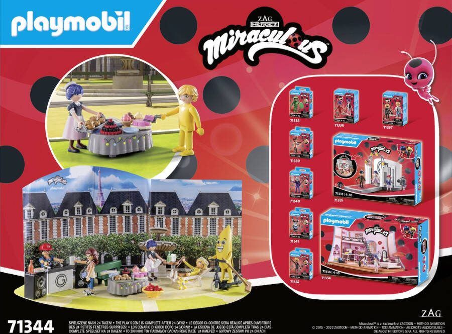 PLAYMOBIL Christmas Adventskalender Miraculous: Picknick in Parijs 71344