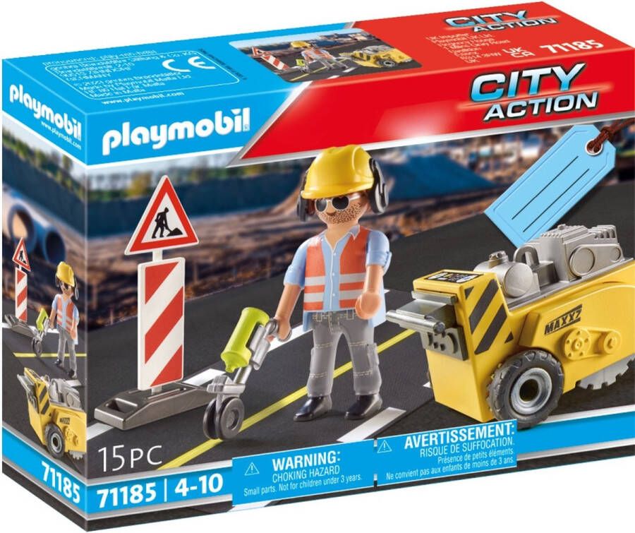 Playmobil City Action 71185 bouwvakker met randensnijder