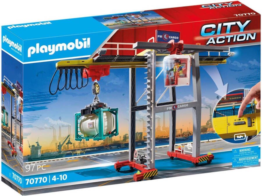 Playmobil Â City Action 70770 cargo portaalkraan met containers