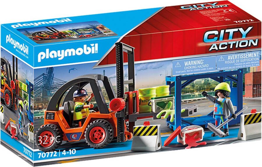 PLAYMOBIL City Action Cargo Vorkheftruck met lading 70772