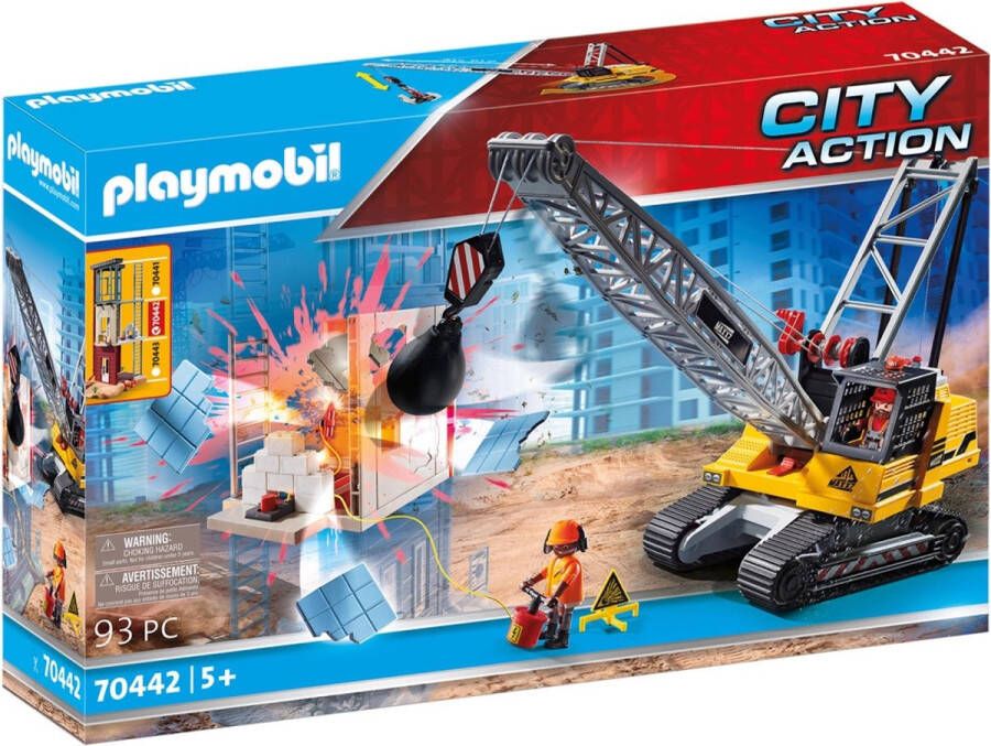 PLAYMOBIL City Action Kabelgraafmachine met bouwonderdeel 70442