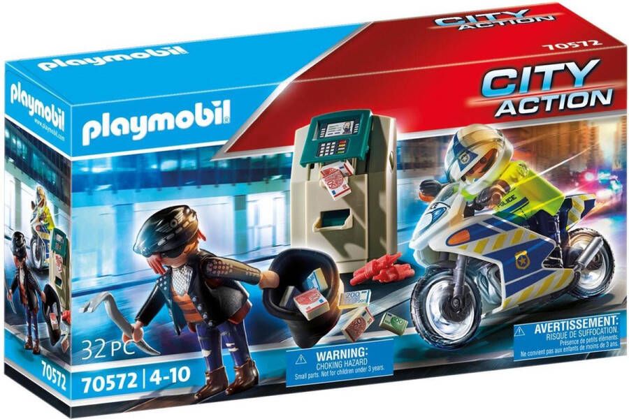 Playmobil Â City Action 70572 politiemotor achtervolging van de geldrover