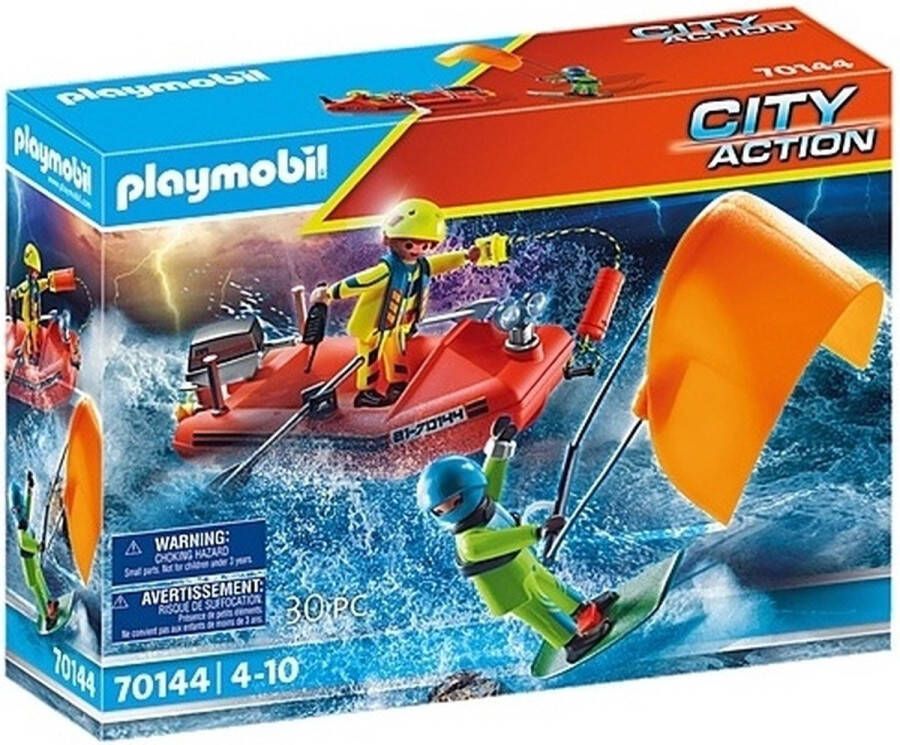 Playmobil Â City Action 70144 redding op zee kitesurfers redding met boot