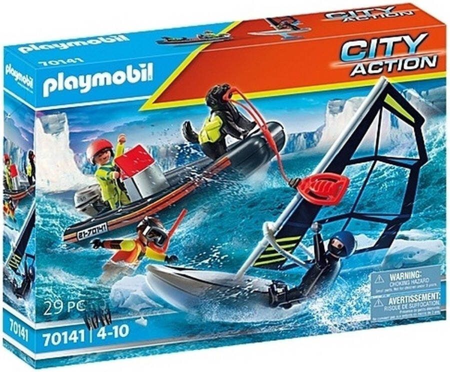 PLAYMOBIL City Action Redding op zee: redding met poolglijder met rubberen sleepboot 70141