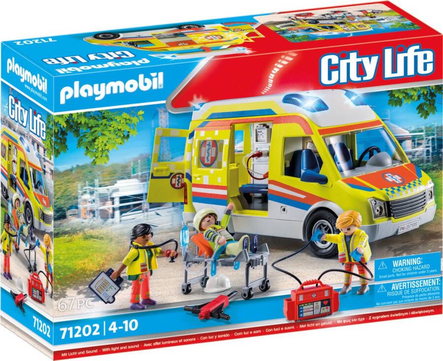 Playmobil Â City Life 71202 ambulance met licht en geluid