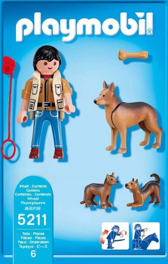 PLAYMOBIL City Life Duitse Herder met Puppy's 5211