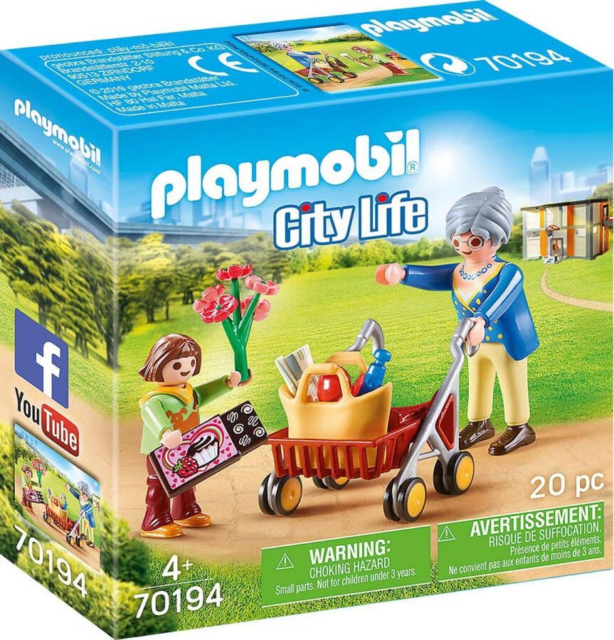 PLAYMOBIL City Life Oma Met Rollator 70194