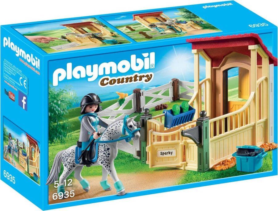 PLAYMOBIL Country Appaloosa Met Paardenbox (6935)