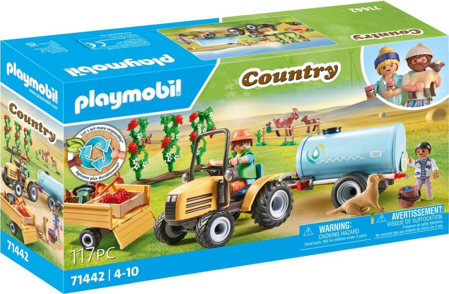 Playmobil country 71442 tractor met aanhanger en watertank