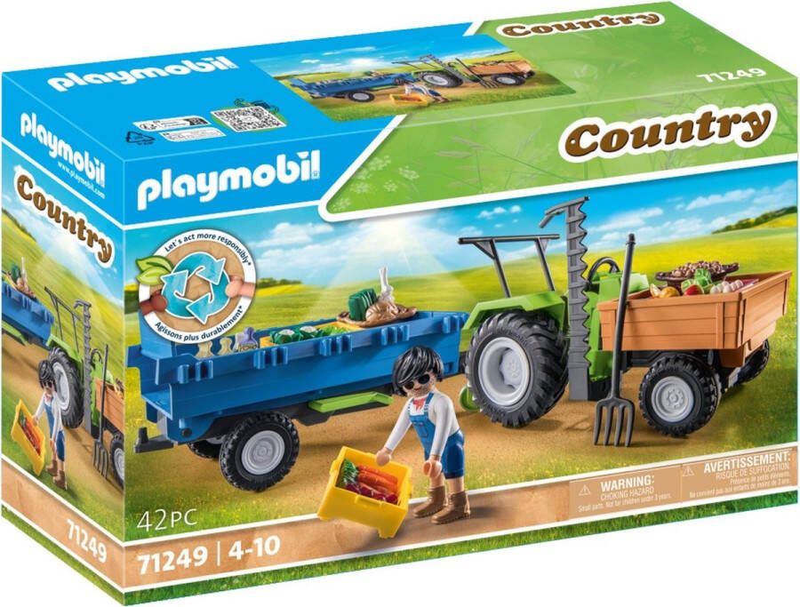 Playmobil Â Country 71249 Trekker met aanhanger