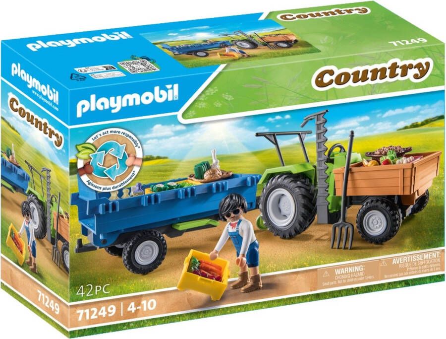 Playmobil Country 71249 trekker met aanhanger